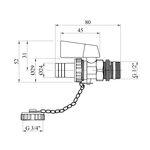 Сливний кран Karro Super 1/2 РН нікельований KR-1074, фото , зображення 2 | SNABZHENIE.com.ua