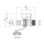 Сливний кран Karro 1/2 РН нікельований KR-11074, фото , зображення 2 | SNABZHENIE.com.ua