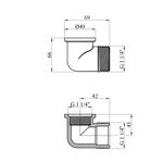 Уголок Karro 1 1/4 ВН никелированный KR-3212, фото , изображение 2 | SNABZHENIE.com.ua