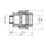 Муфта ПЭ STR 50х1 1/2 РН, фото , изображение 2 | SNABZHENIE.com.ua