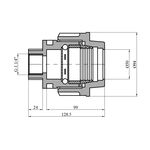 Муфта ПЕ STR 50х1 1/4 РВ, фото , зображення 2 | SNABZHENIE.com.ua