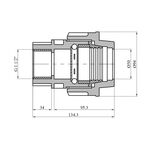 Муфта ПЕ STR 50х1 1/2 РВ, фото , зображення 2 | SNABZHENIE.com.ua