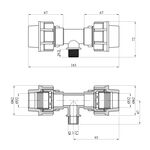 Тройник ПЕ STR 32х1/2х32 РН, фото , зображення 2 | SNABZHENIE.com.ua
