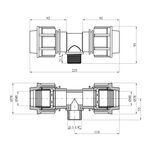 Тройник ПЕ STR 40х1 1/4х40 РН, фото , зображення 2 | SNABZHENIE.com.ua
