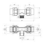 Тройник ПЕ STR 50х11 1/2х50 РН, фото , зображення 2 | SNABZHENIE.com.ua