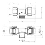 Тройник ПЕ STR 50х2х50 РН, фото , зображення 2 | SNABZHENIE.com.ua