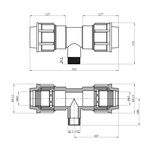 Тройник ПЕ STR 63х11 1/2х63 РН, фото , зображення 2 | SNABZHENIE.com.ua