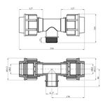 Тройник ПЕ STR 63х2х63 РН, фото , зображення 2 | SNABZHENIE.com.ua