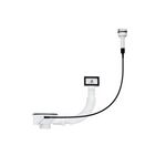 Сифон для кухонної мийки ANIplast 3 1/2''х40 мм з різьбовим випуском, з прямокутним переливом напівавтомат NM305SEU, фото  | SNABZHENIE.com.ua