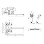 Смеситель для ванны Kroner KRP Royce C070, фото , изображение 2 | SNABZHENIE.com.ua