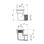 Уголок латунный LexLine 1/2 ВН усиленный УК0122-В, фото , изображение 2 | SNABZHENIE.com.ua