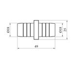 Трубка з'єднувальна LexLine D=18 мм латунна УК1655, фото , зображення 2 | SNABZHENIE.com.ua