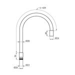 Гибкий излив Kroner KRP - ESG802RGE для смесителя, фото , изображение 2 | SNABZHENIE.com.ua