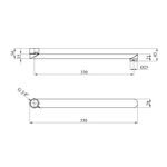 Излив для смесителя Kroner KRP - ESG835, 35 см, фото , изображение 2 | SNABZHENIE.com.ua