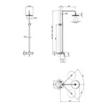 Душевая система Kroner KRP, нержавеющая сталь, классическая - ESG062, фото , изображение 2 | SNABZHENIE.com.ua