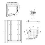Душевая кабина Kroner KRP Harz - C.F.F. 90x90 см, фото , изображение 2 | SNABZHENIE.com.ua