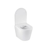 Унітаз підвісний Kroner Armada WHI513636 RIMLESS безободковий з сидінням Slim Duroplast / Soft-close / Quick release (KA513636WHIR), фото , зображення 3 | SNABZHENIE.com.ua