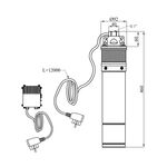 Насос глибинний вихровий Pumpman 4SKM100 Нmax 60 м Qmax 2,7 куб.м 750 Вт з пультом, фото , зображення 2 | SNABZHENIE.com.ua