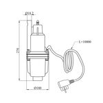 Насос глибинний вібраційний Pumpman TVM60-10 Нmax 70 м Qmax 1,1 куб.м 250 Вт, фото , зображення 2 | SNABZHENIE.com.ua