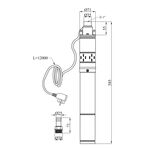 Глубинный шнековый насос Pumpman 3QGD0.8-50-0.37 кВт, 130 м, 1,2 м³/ч, фото , изображение 2 | SNABZHENIE.com.ua