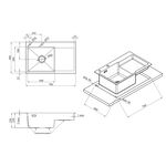 Кухонная мойка Kroner KRP Gebürstet 7848LHM (3.0/1.0 мм), фото , изображение 2 | SNABZHENIE.com.ua
