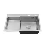 Кухонна мийка Kroner KRP Gebürstet - 7848RHM (3.0/1.0 мм), фото , зображення 3 | SNABZHENIE.com.ua