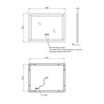 Зеркало Kroner KRP Spiegel HR1 - 9070 з LED-підсвіткою та антизапотіванням, фото , зображення 2 | SNABZHENIE.com.ua