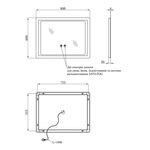 Зеркало Kroner KRP Spiegel HR2 - 8060 з LED-підсвіткою та антизапотіванням, фото , зображення 2 | SNABZHENIE.com.ua