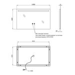 Зеркало Kroner KRP Spiegel HR4 - 10060 з LED-підсвіткою та антизапотіванням, фото , зображення 2 | SNABZHENIE.com.ua