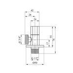 Кран приборный Karro 1/2х3/4 НН черный KR-3123-1B, фото , изображение 2 | SNABZHENIE.com.ua