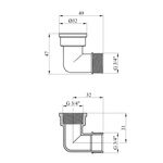 Уголок LexLine 3/4 ВН никелированный НК0120-1-Вн, фото , изображение 2 | SNABZHENIE.com.ua