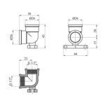 Уголок настенный LexLine 1/2 ВВ никелированный НК2301-Вн, фото , изображение 2 | SNABZHENIE.com.ua