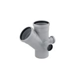 Крестовина двухплоскостная для внутренней канализации Rozma 110х110/45°+2x50/90°, фото  | SNABZHENIE.com.ua