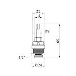 Вентильная головка М 18х1 УК1394-В латунная, фото , изображение 2 | SNABZHENIE.com.ua