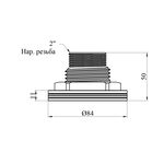 Врезка в бак LexLine 2 РН латунна УК4206-В, фото , зображення 2 | SNABZHENIE.com.ua