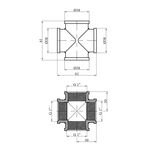 Крестовина посилена LexLine 1 ВВВВ латунна УК4607-В, фото , зображення 2 | SNABZHENIE.com.ua