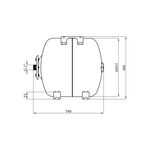 Гидроаккумулятор Pumpman COS горизонтальный 80 л, фото , зображення 2 | SNABZHENIE.com.ua