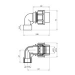Колено ПЕ STR 25х3/4 РВ, фото , зображення 2 | SNABZHENIE.com.ua