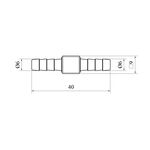 Соединительная трубка LexLine D=6 мм латунная УК1651, фото , изображение 2 | SNABZHENIE.com.ua