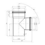 Тройник для наружной канализации Rozma 160х160/90°, фото , изображение 2 | SNABZHENIE.com.ua