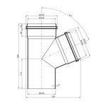 Тройник для наружной канализации Rozma 160х160/67°, фото , изображение 2 | SNABZHENIE.com.ua