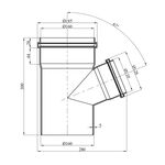 Тройник для наружной канализации Rozma 160х110/67°, фото , зображення 2 | SNABZHENIE.com.ua