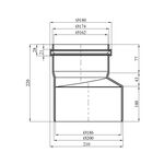 Редукция для наружной канализации Rozma 200х160 мм, фото , изображение 2 | SNABZHENIE.com.ua