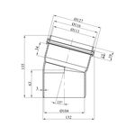Колено для наружной канализации Rozma 110х15°, фото , изображение 2 | SNABZHENIE.com.ua