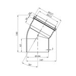 Колено для наружной канализации Rozma 110х30°, фото , зображення 2 | SNABZHENIE.com.ua