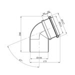Колено для наружной канализации Rozma 110х67°, фото , зображення 2 | SNABZHENIE.com.ua