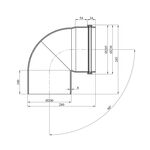 Колено для наружной канализации Rozma 200х90°, фото , зображення 2 | SNABZHENIE.com.ua