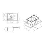 Кухонна мийка Kroner KRP Komposit GRA - 6243, фото , зображення 2 | SNABZHENIE.com.ua