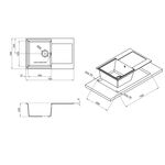 Кухонная мойка Kroner KRP Komposit GRB - 7850, фото , изображение 2 | SNABZHENIE.com.ua