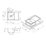 Кухонная мойка Kroner KRP Gebürstet 6350LHM (3,0/1,0 мм), фото , изображение 2 | SNABZHENIE.com.ua